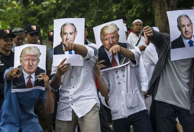 INDONESIA-US-ISRAEL-PALESTINIANS-CONFLICT-DIPLOMACY-PROTEST