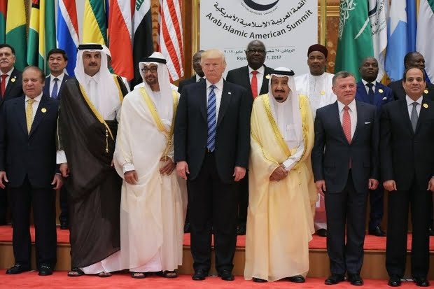 US President Donald Trump attended the Arab summit in Riyadh in 2017 (AFP)