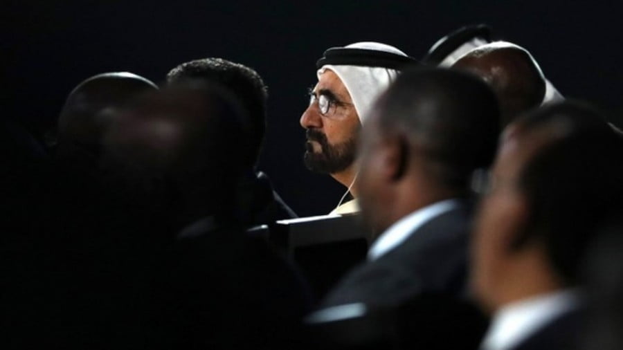 Vice President of the United Arab Rulerates (UAE) and Ruler of Dubai Sheikh Mohammed bin Rashid Al Maktoum (C) attends the opening of the Global Business Forum on Africa, in Dubai on 1 November, 2017 (AFP)