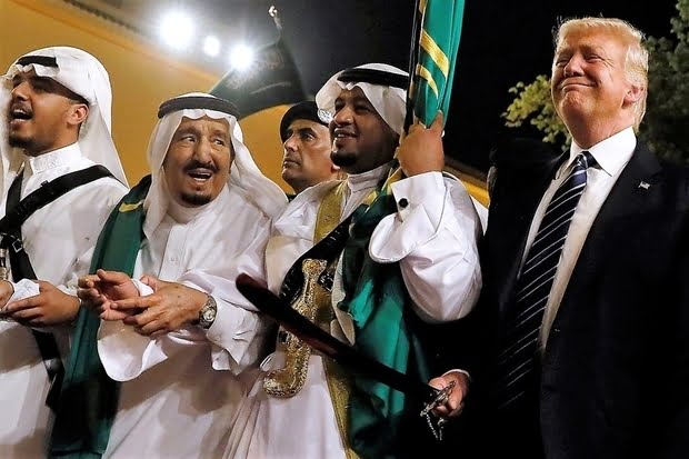 Trump with Saudi Arabia's King Salman bin Abdulaziz in Riyadh (Reuters)