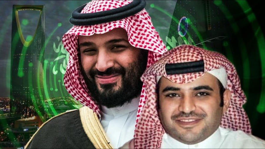 Saud al-Qahtani with Mohammad bin Salman