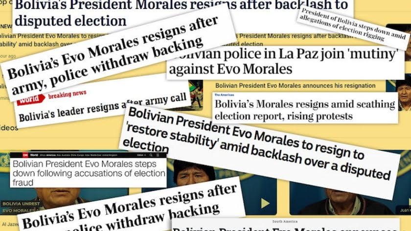 MSM Adamantly Avoids the Word ‘Coup’ in Bolivia Coverage