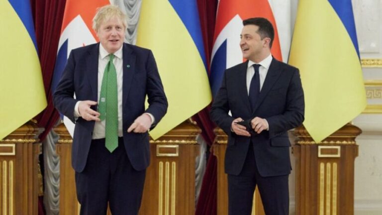 UK’s Johnson Hails Diplomacy While Stoking Russia War