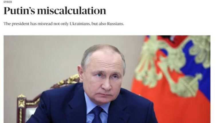 Politico Is Wrong: It’s The US-Led West, Not President Putin, Who Miscalculated