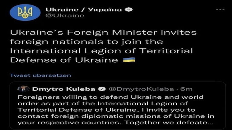 The Ukrainian Foreign Minister’s Plea for Foreign Mercenaries Shows His Desperation