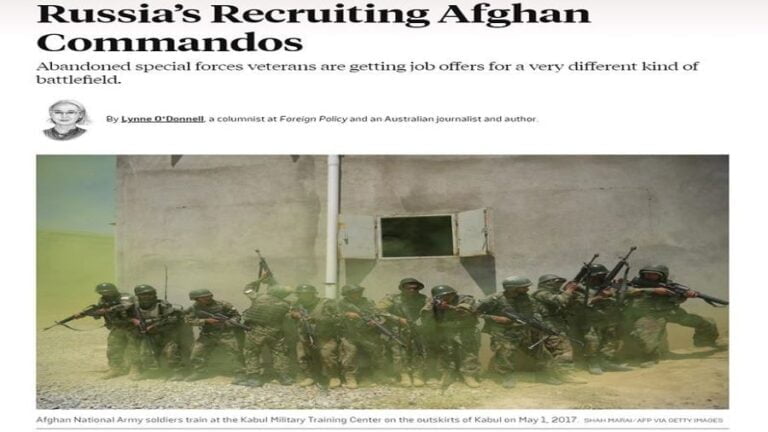 Is Russia Doing More for US-Trained Afghan Special Forces Than America Is?
