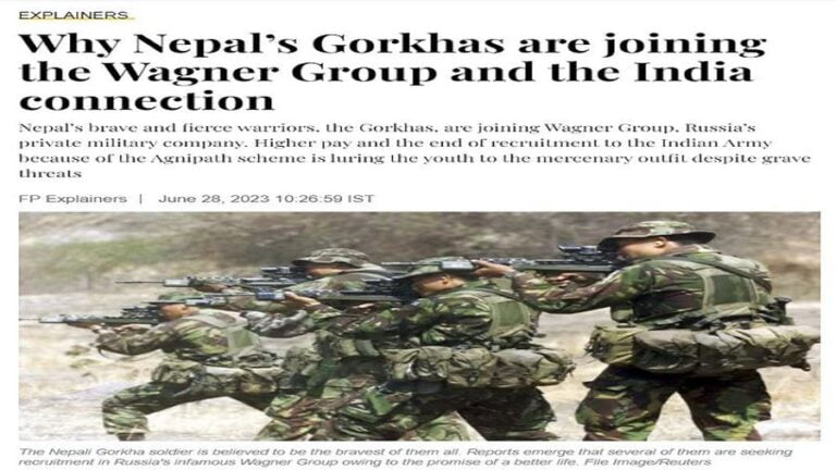 Fake News Alert: Reports About Nepali Gorkhas Joining Wagner En Masse Are Suspicious